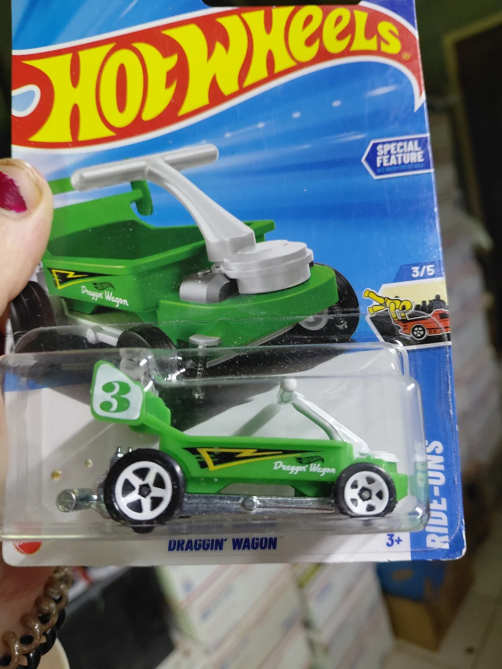 green Draggin' Wagon die-cast car from the 2025 Hot Wheels mainline collection.